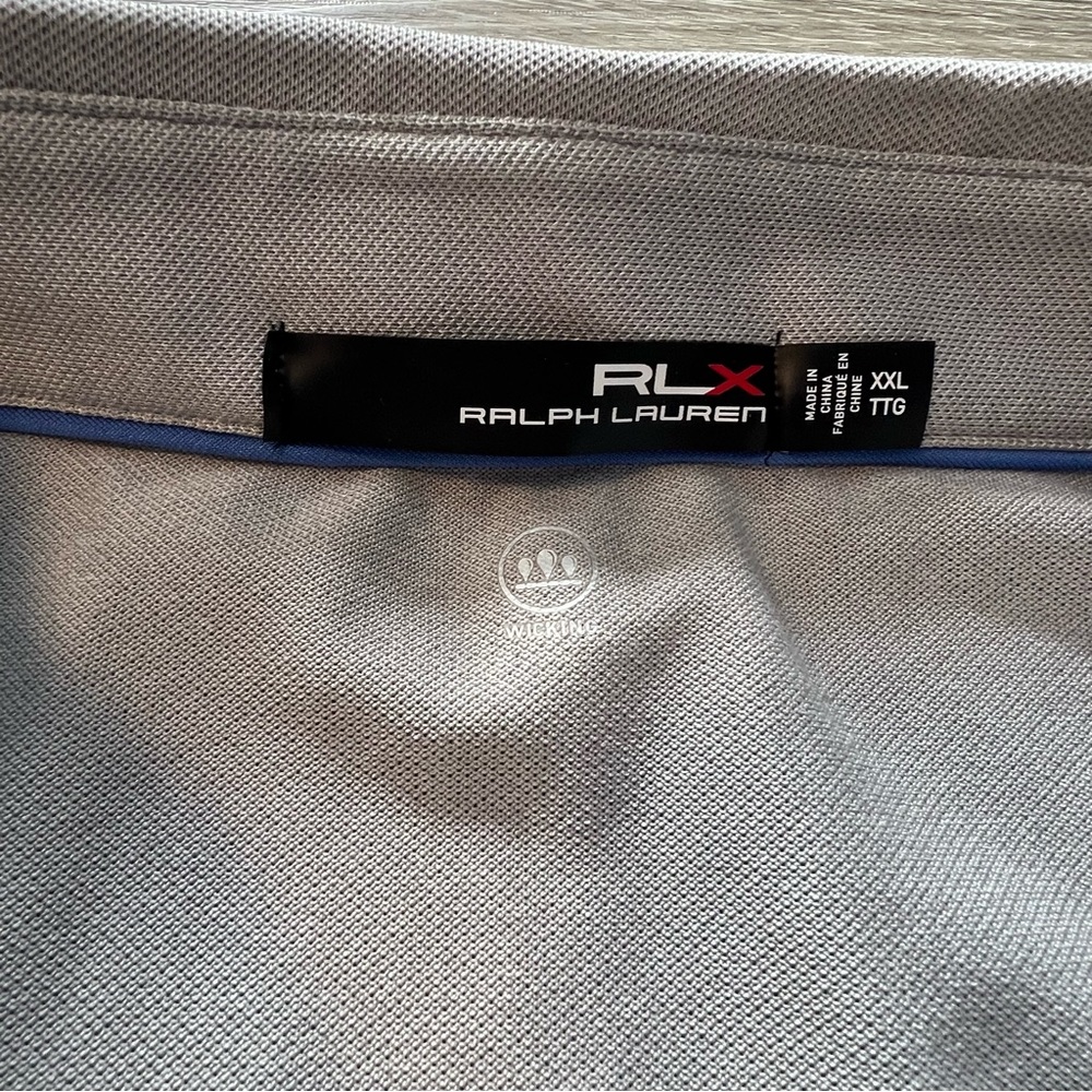 ⛳️RLX Golf Polo Grey with white stripes XXL ⛳️ - Picture 2 of 5
